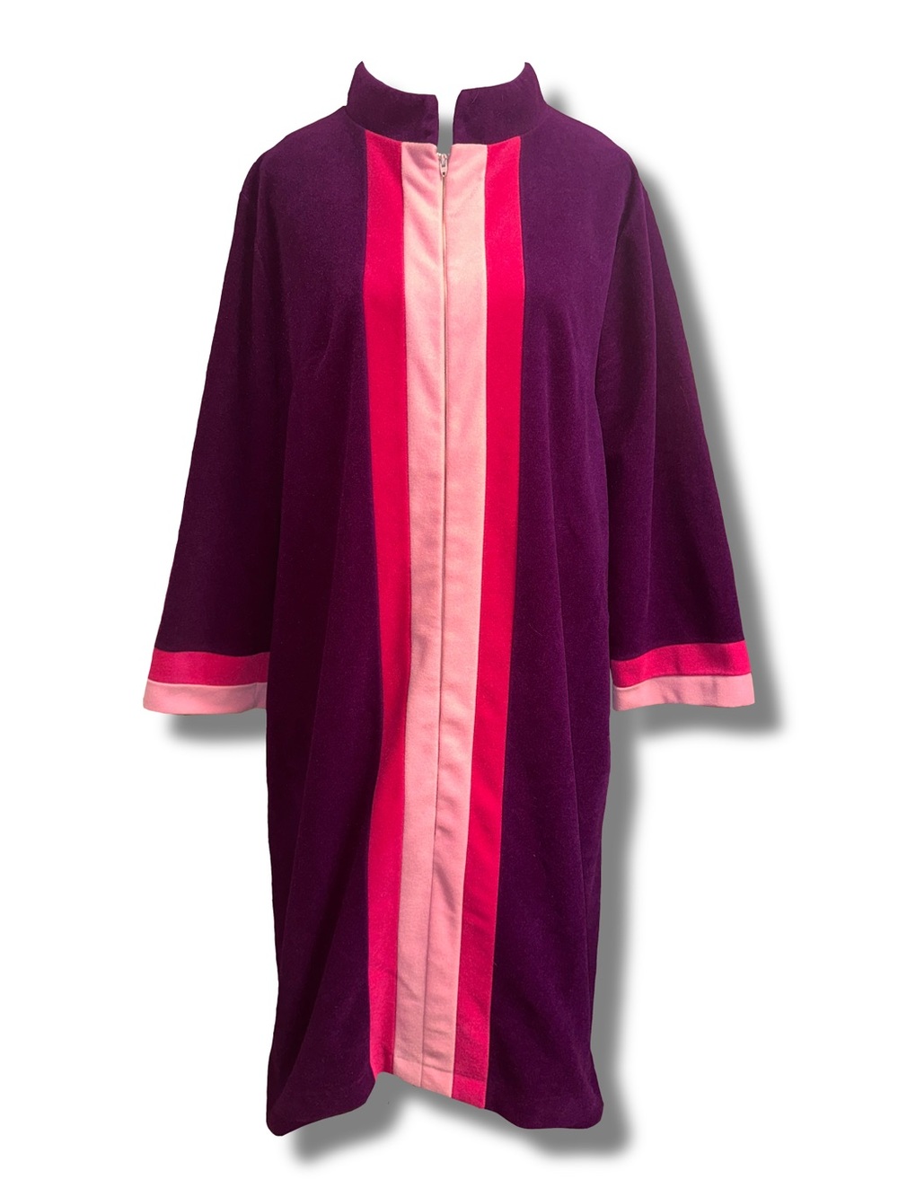 Vtg Purple & Pink Fuzzy House Robe